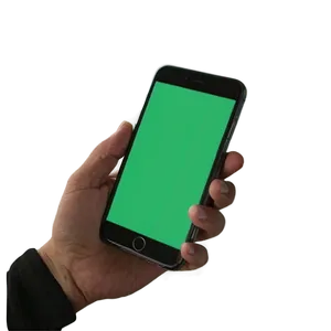 Editable Green Screen Phone PNG 99