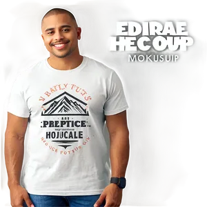 Editable White T-shirt Mockup Png Dop PNG image