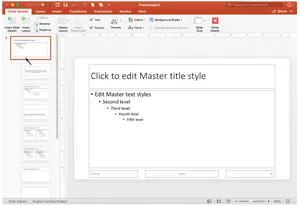 Editing Slide Masterin Presentation Software PNG image