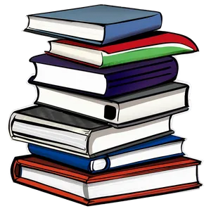 Educational Books Stack PNG Gye