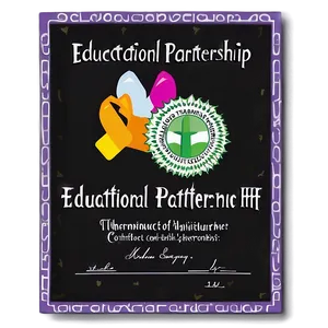 Educational Partnership Certificate Png Dqu92 PNG image