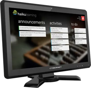 Educational Software Interfaceon Computer Monitor