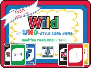 Educational Uno Style Card Game PNG image