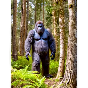 Eerie Bigfoot Encounter PNG 32