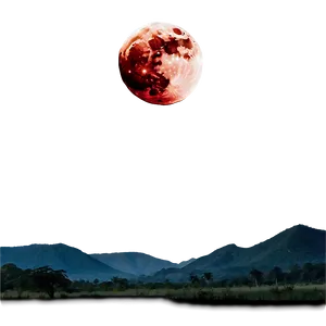 Eerie Blood Moon Landscape Png 87 PNG image