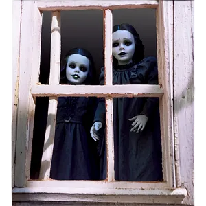 Eerie Doll In Window PNG 06252024