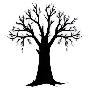 Eerie Forest Silhouette PNG 12