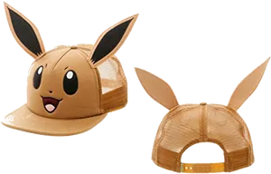 Eevee Pokemon Character Hat PNG image