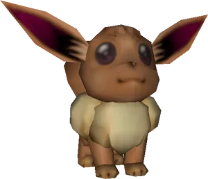 Eevee3 D Model Pokemon PNG image