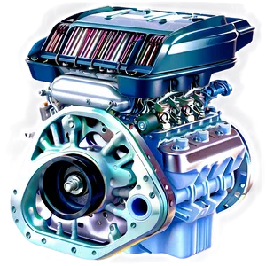 Efficient Car Engine System PNG Unv