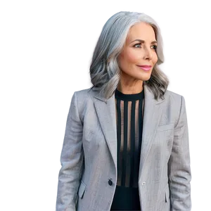 Effortless Grey Hair Styles PNG 06282024 PNG