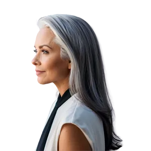 Effortless Grey Hair Styles PNG 53 PNG