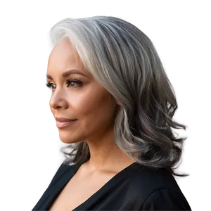 Effortless Grey Hair Styles PNG Mpn11 PNG