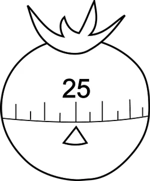 Egg Timer Icon Blackand White PNG image