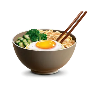 Egg Topped Ramen Bowl PNG Pct53 PNG