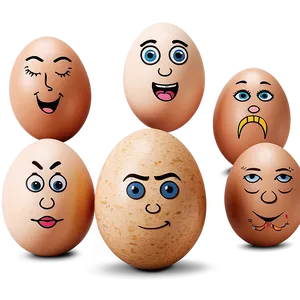 Egg With Faces PNG 83