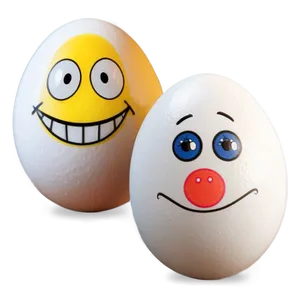Egg With Faces PNG Pwu
