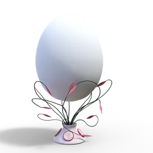 Eggand Plant Artwork PNG image