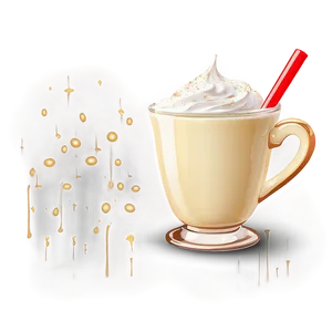 Eggnog With Whipped Cream Top PNG 06132024