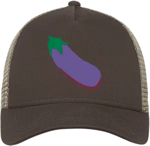 Eggplant Embellished Cap PNG image