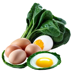 Eggs And Spinach PNG Cod35