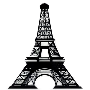 Eiffel Tower Black And White PNG 05212024 PNG