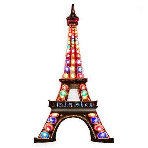 Eiffel Tower Christmas Lights Png 37 PNG image