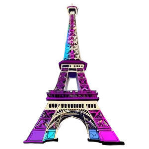 Eiffel Tower Colorful Artwork Png 05212024 PNG image