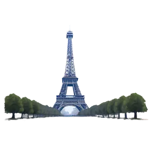 Eiffel Tower Foggy Morning Png Fwj87 PNG image