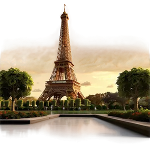 Eiffel Tower Garden View Png Xtq PNG image