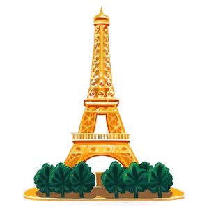Eiffel Tower Golden Hour PNG Nrb PNG