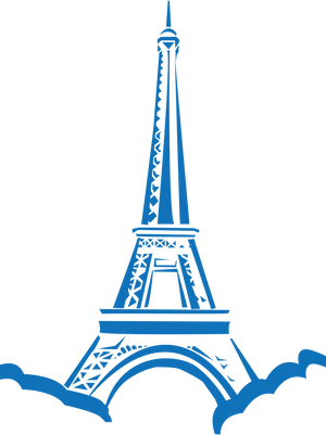 Eiffel Tower Graphic Outline