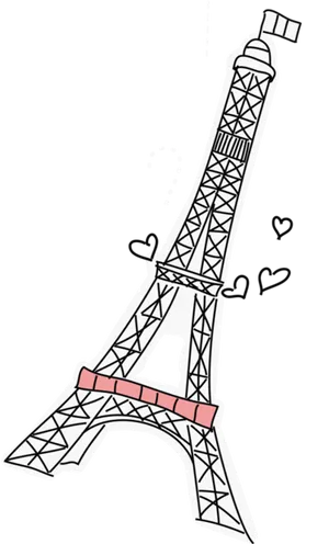 Eiffel Tower Illustration Black Background PNG image