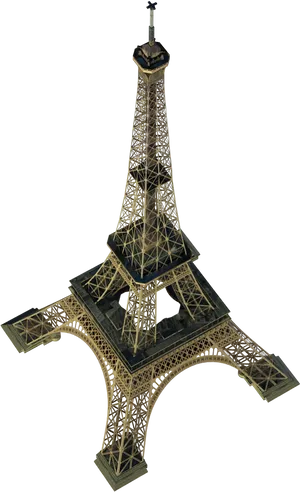 Eiffel Tower Isolatedon Blue Background