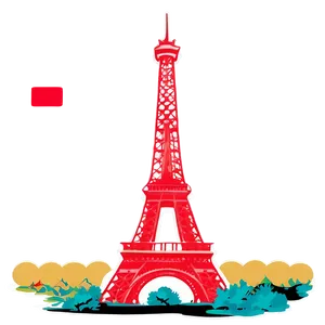 Eiffel Tower Pop Art PNG Lyp3 PNG