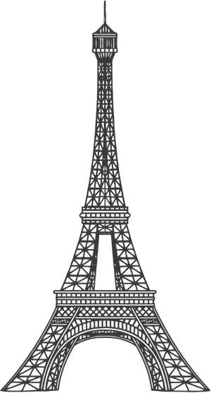 Eiffel Tower Silhouette PNG image