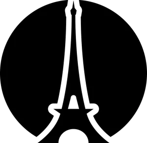 Eiffel Tower Silhouette Outline PNG image