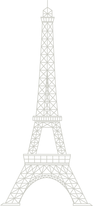 Eiffel Tower Silhouette Outlines PNG image