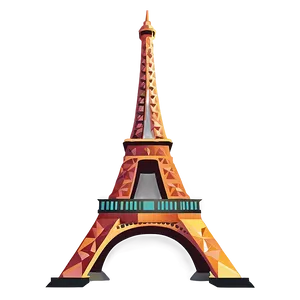Eiffel Tower Stylized Illustration PNG Nao2 PNG