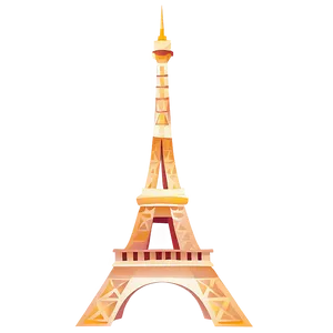 Eiffel Tower Stylized Illustration PNG Qvr56