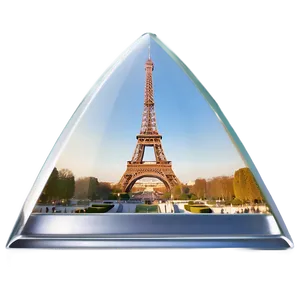 Eiffel Tower Through Glass Pyramid Png 05212024 PNG image