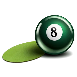 Eight Ball On Green Felt Png 60 PNG image