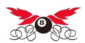 Eight Ball Wings Artwork PNG image