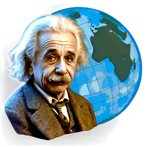 Einstein And Globe PNG Yfw PNG