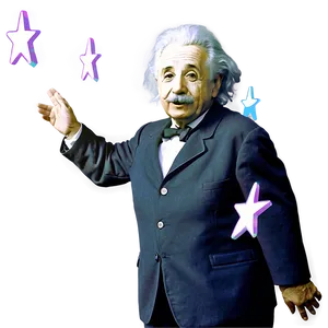 Einstein And Stars Png 6 PNG image