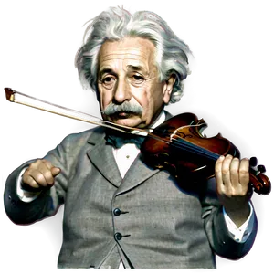 Einstein And Violin Png 06242024 PNG image