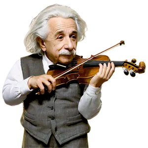 Einstein And Violin PNG Kuh