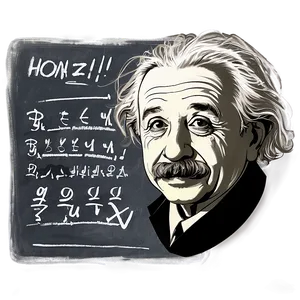Einstein Chalkboard Equation PNG Dxl23 PNG