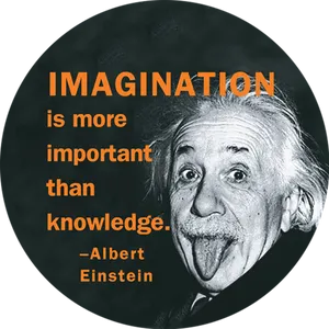 Einstein Imagination Quote PNG