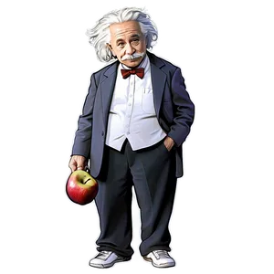 Einstein With Apple Png 06242024 PNG image